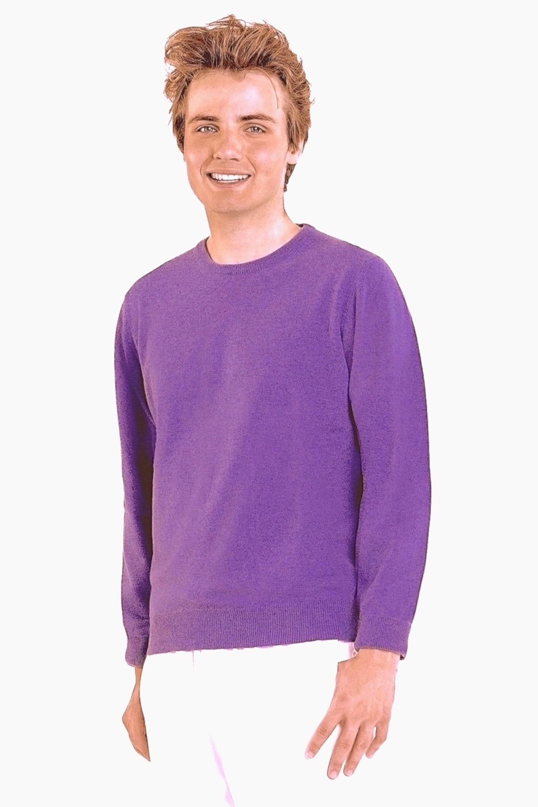 PULL CACHEMIRE RAS DE COU PLUM