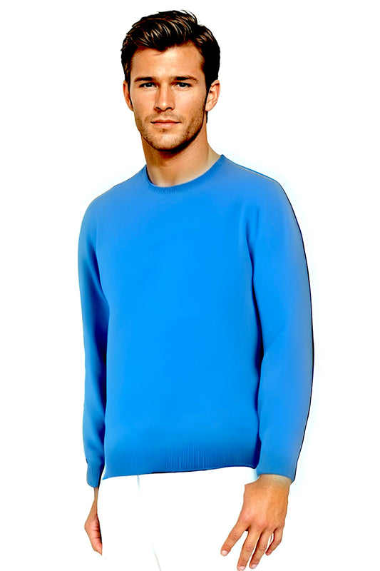 PULL CACHEMIRE RAS DE COU TURQUOISE BLUE 22511 TURQUOISE BLUE