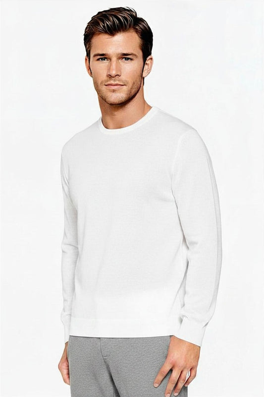 PULL CACHEMIRE RAS DE COU WHITE 8001 WHITE