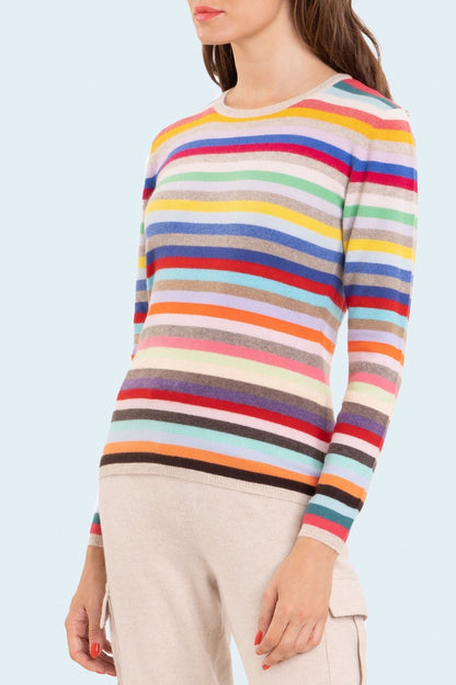 PULL CACHEMIRE RAYURES MULTIC. BLACK