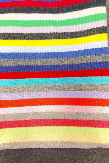 PULL CACHEMIRE RAYURES MULTIC. BLACK 8010 BLACK