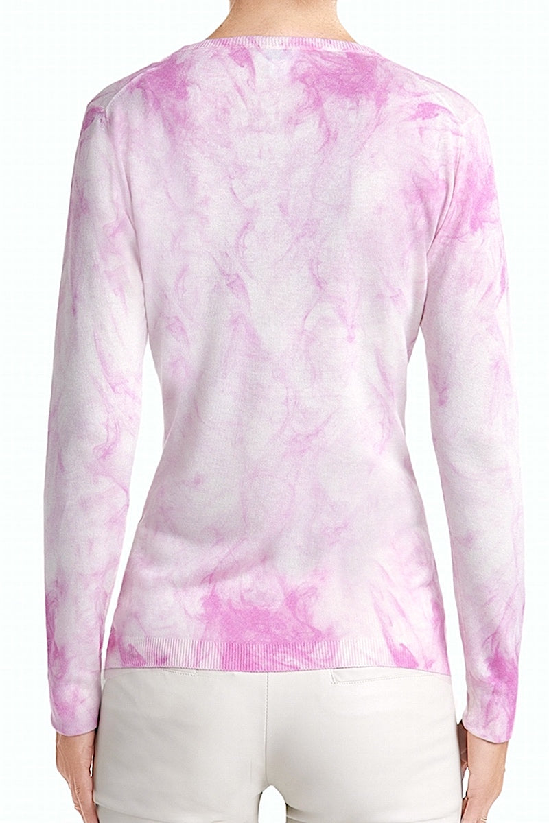 PULL CACHEMIRE-SOIE IMPRIME 34052 NIGHT BLUE