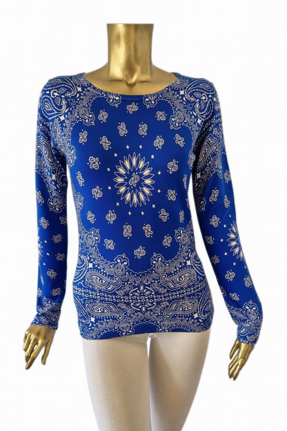 PULL CACHEMIRE-SOIE IMPRIME ROYAL 55363 ROYAL