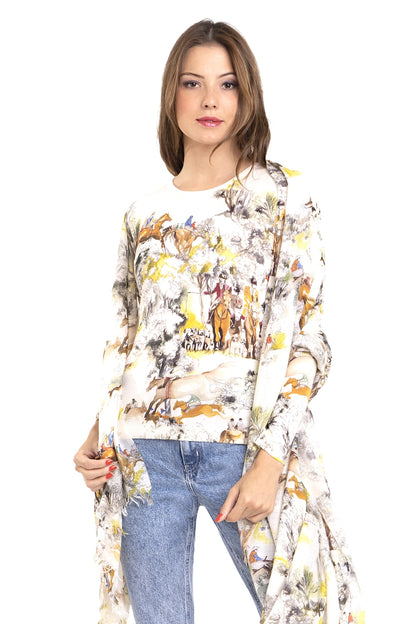 PULL CACHEMIRE-SOIE IMPRIMÉ VAR. 1