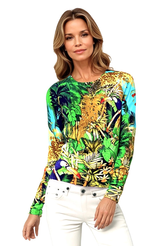 PULL CACHEMIRE-SOIE IMPRIMÉ VAR.1