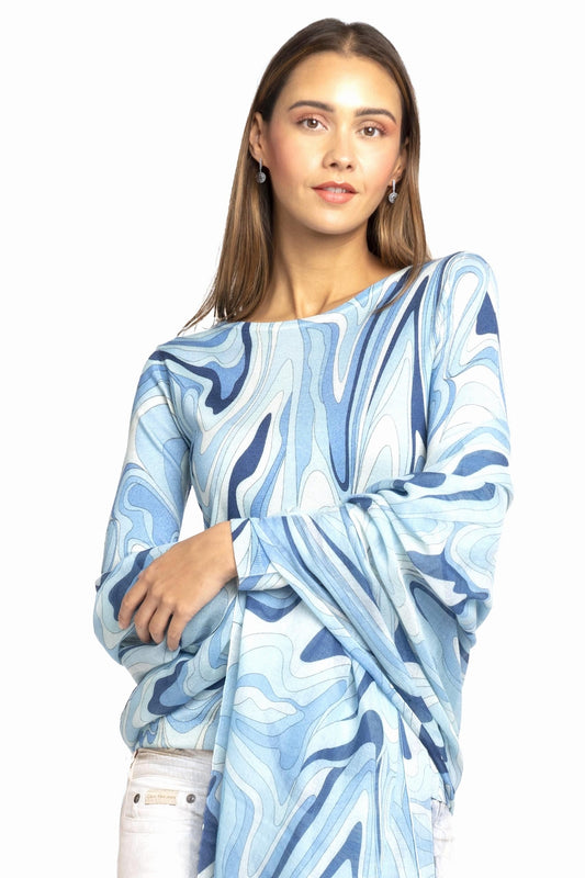 PULL CACHEMIRE-SOIE IMPRIMÉ VAR.1