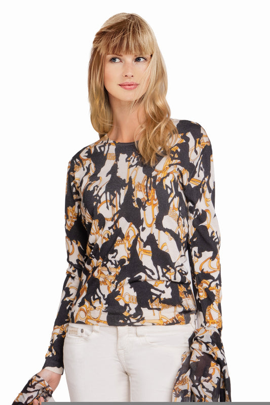 PULL CACHEMIRE-SOIE IMPRIME VAR.1