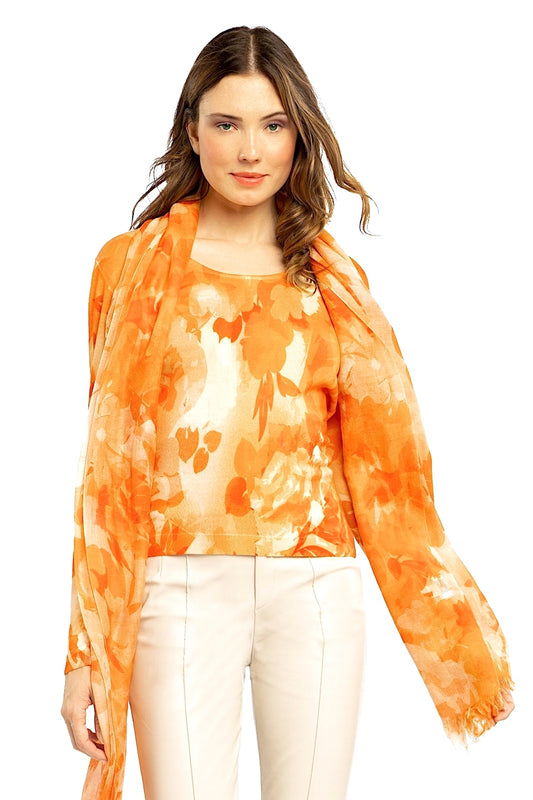 PULL CACHEMIRE-SOIE IMPRIMÉ VAR.1