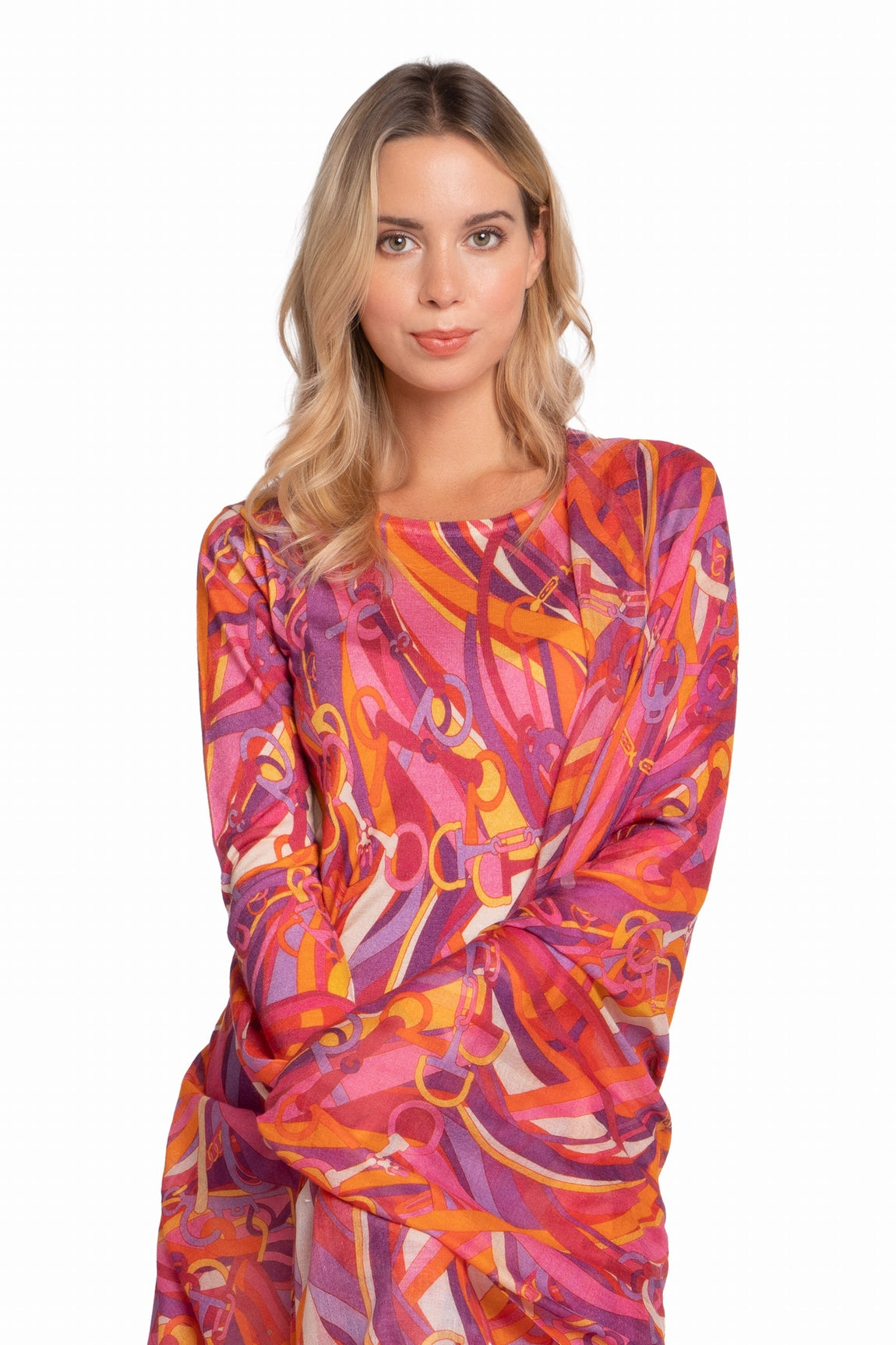 PULL CACHEMIRE-SOIE IMPRIME VAR.1