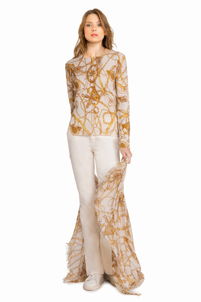 PULL CACHEMIRE-SOIE IMPRIMÉ VAR. 1