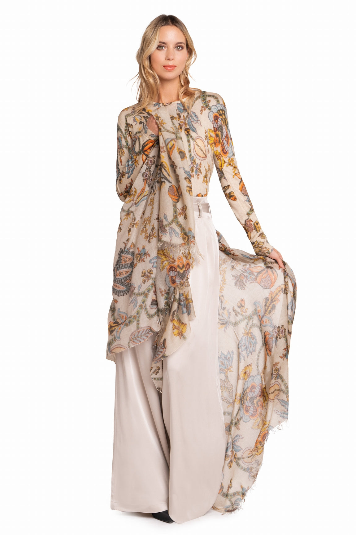 PULL CACHEMIRE-SOIE IMPRIME VAR.1