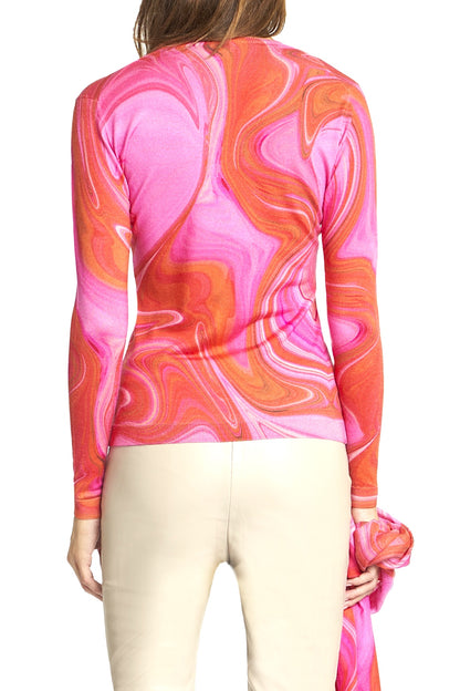 PULL CACHEMIRE-SOIE IMPRIME VAR. 1