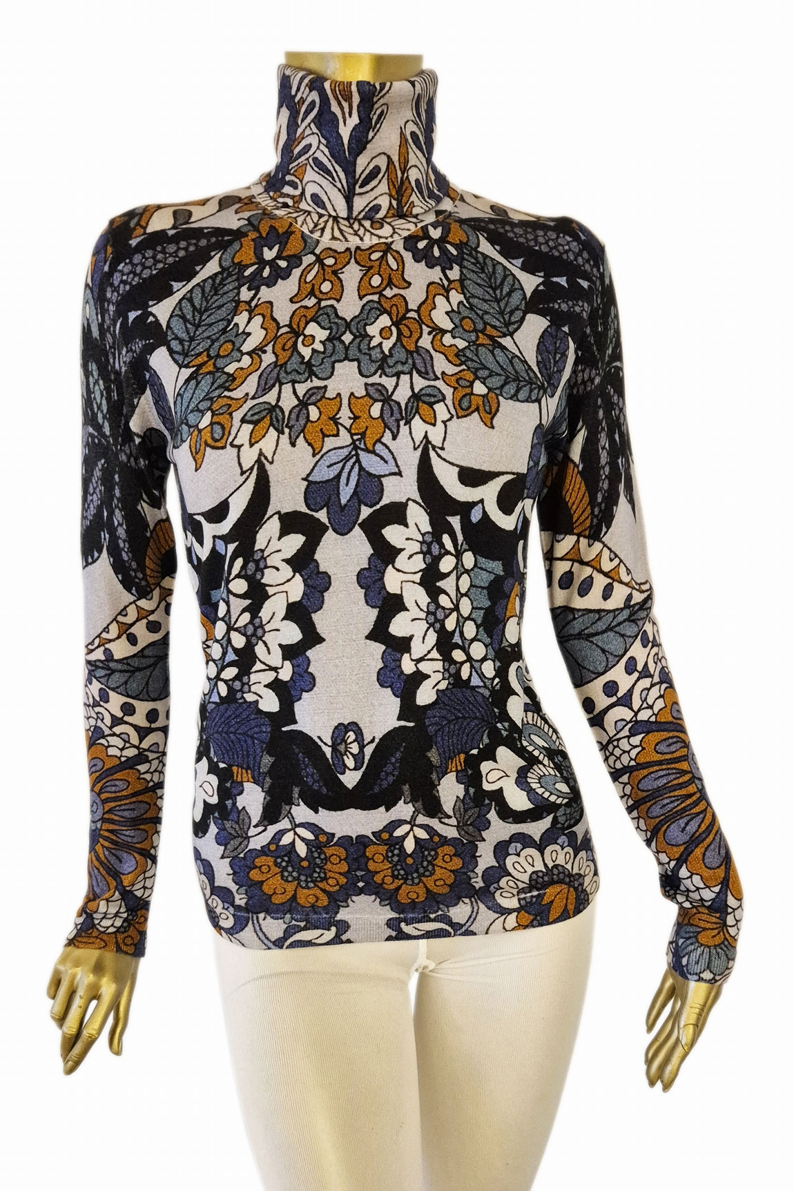 PULL CACHEMIRE-SOIE IMPRIMÉ VAR.1