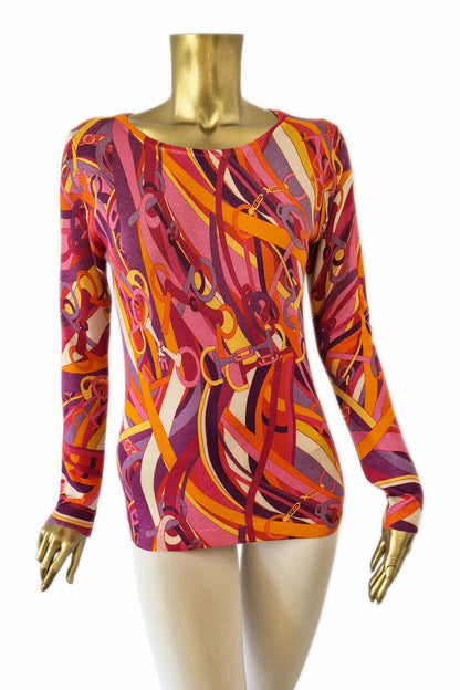 PULL CACHEMIRE-SOIE IMPRIME VAR.1