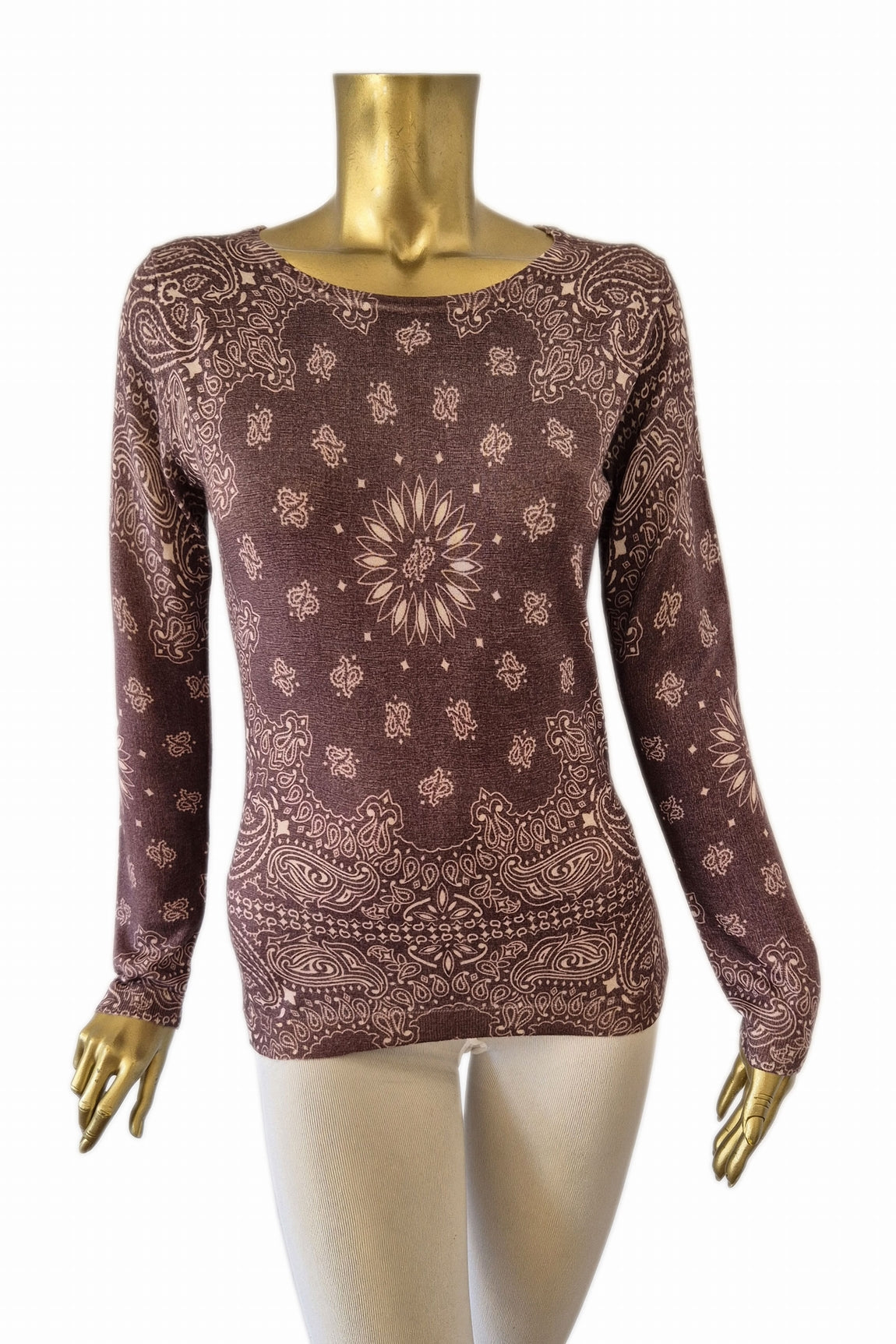 PULL CACHEMIRE-SOIE IMPRIME VAR.1