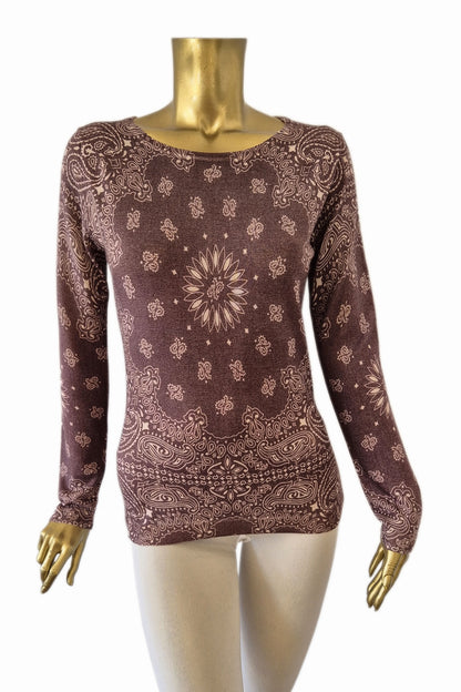 PULL CACHEMIRE-SOIE IMPRIME VAR.1