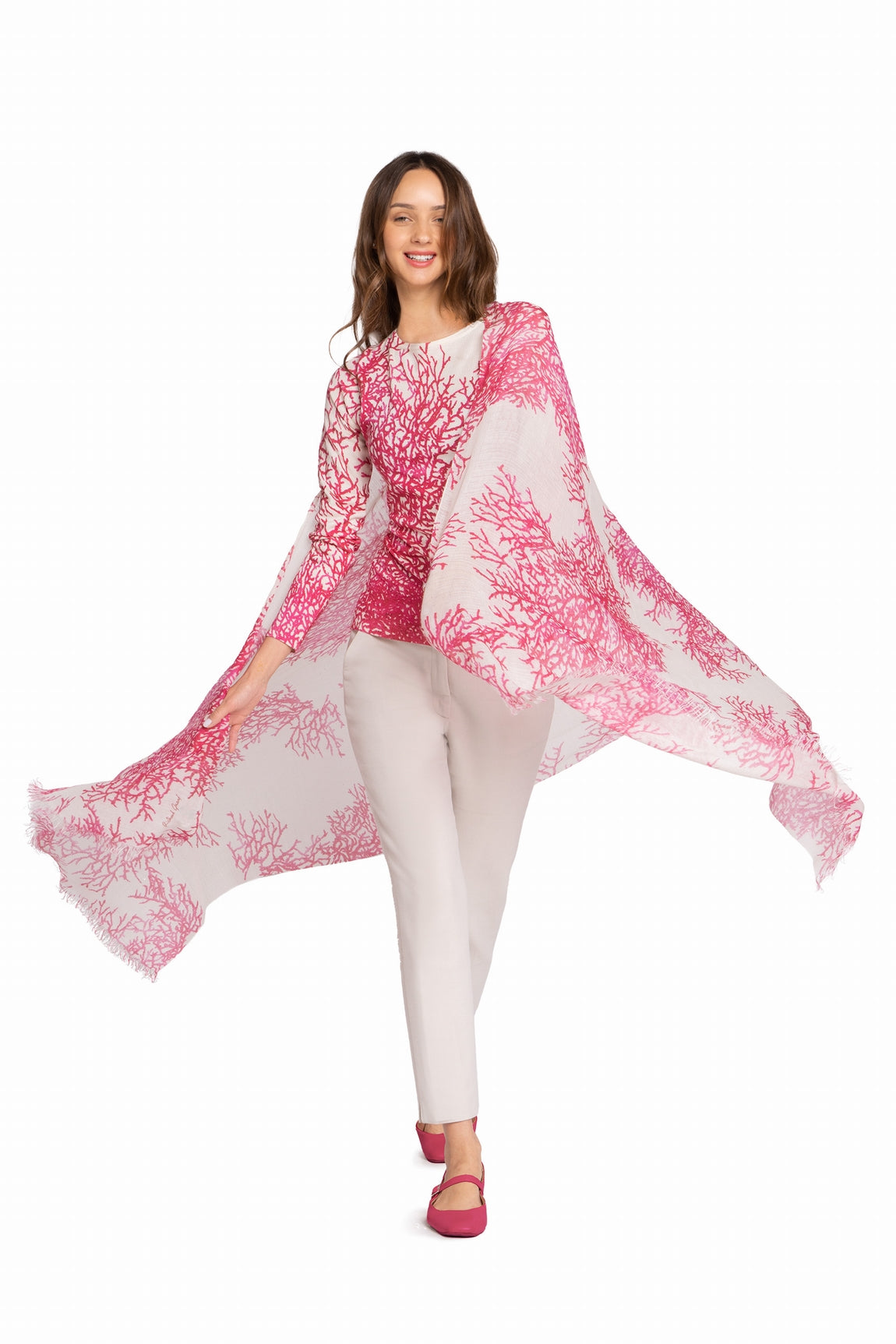 PULL CACHEMIRE-SOIE IMPRIMÉ VAR.1