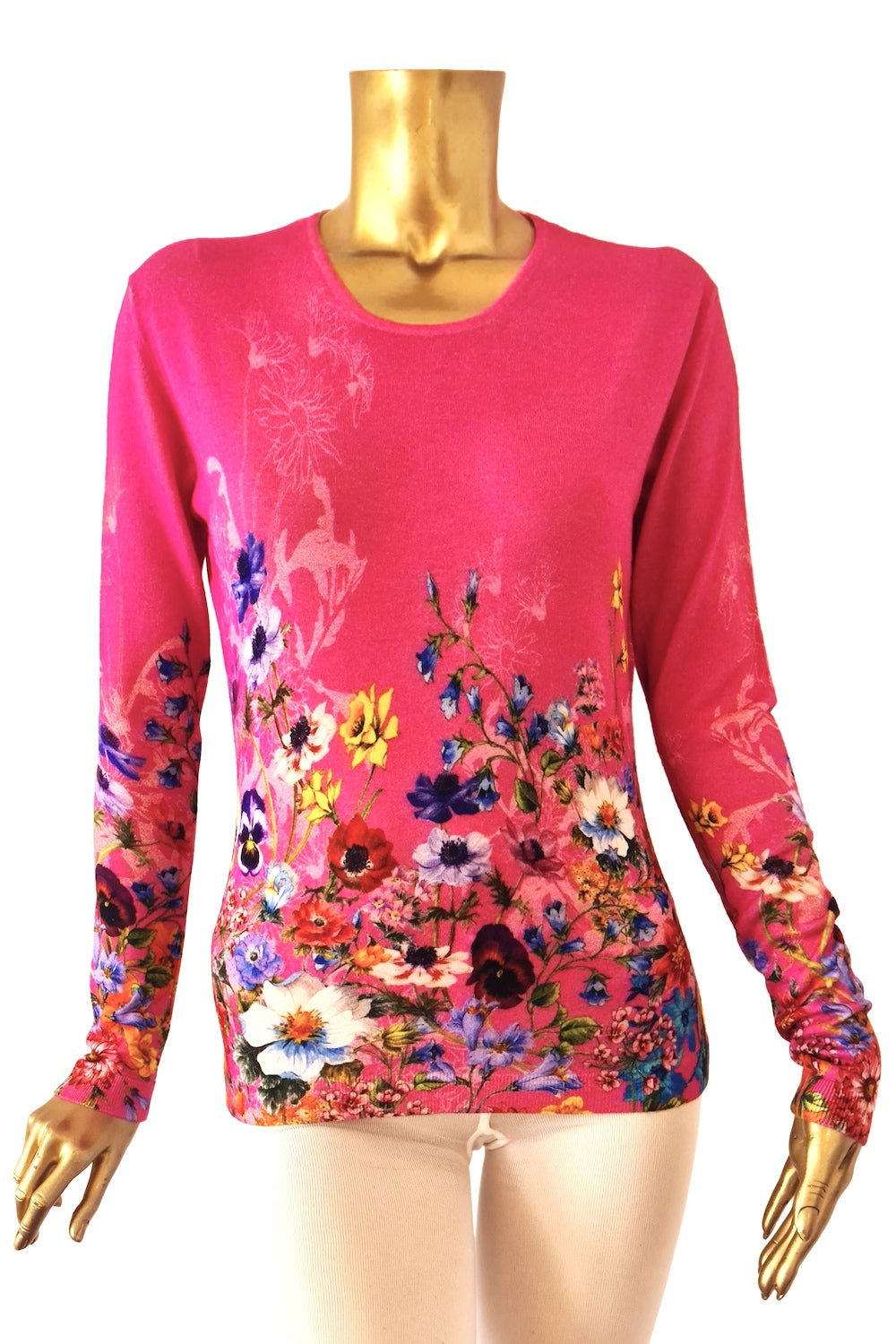 PULL CACHEMIRE-SOIE IMPRIMÉ VAR.1