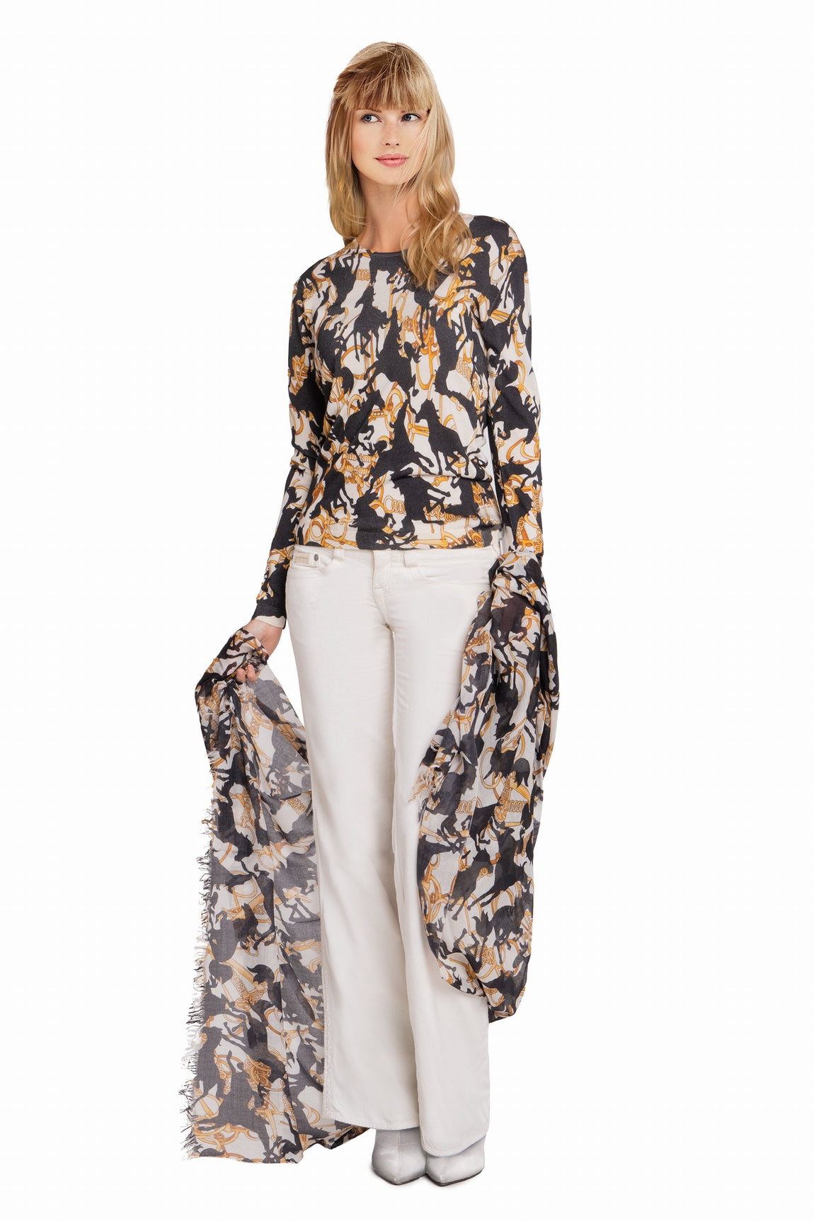 PULL CACHEMIRE-SOIE IMPRIME VAR.1