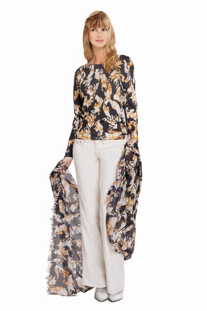 PULL CACHEMIRE-SOIE IMPRIME VAR.1