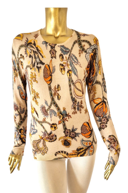 PULL CACHEMIRE-SOIE IMPRIME VAR.1