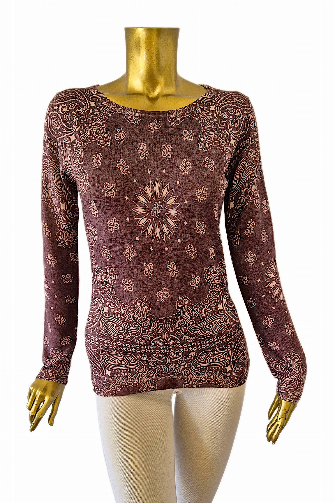 PULL CACHEMIRE-SOIE IMPRIME VAR.1 VAR.1