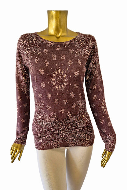 PULL CACHEMIRE-SOIE IMPRIME VAR.1 VAR.1