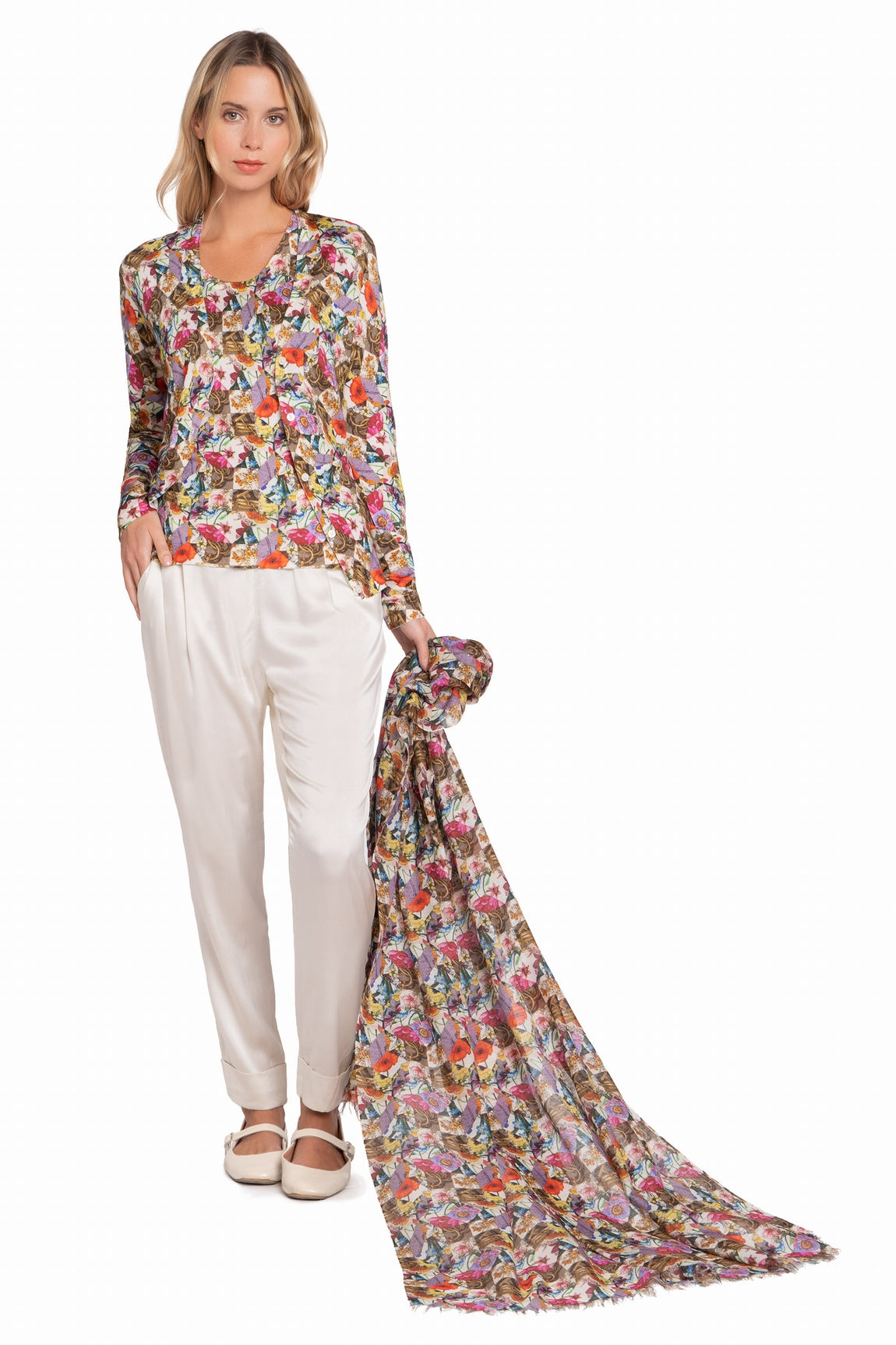 PULL CACHEMIRE-SOIE IMPRIME VAR1