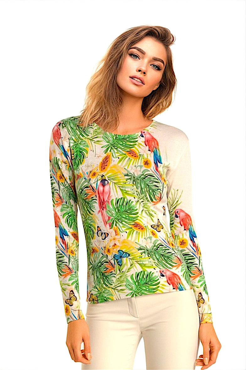 PULL CACHEMIRE-SOIE IMPRIME VAR1 VAR1