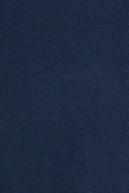 PULL CACHEMIRE-SOIE UNI COL U NAVY 51894 NAVY
