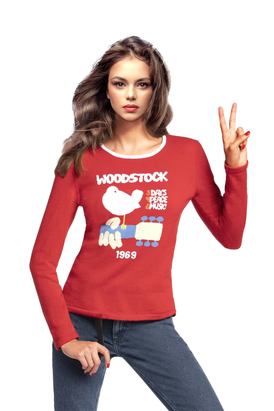 PULL CACHEMIRE WOODSTOCK RED