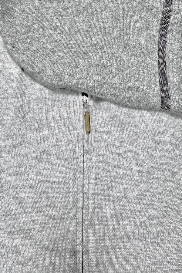 PULL CACHEMIRE ZIPPE À CAPUCHE 191K-5040S GREY 191K-5040S GREY