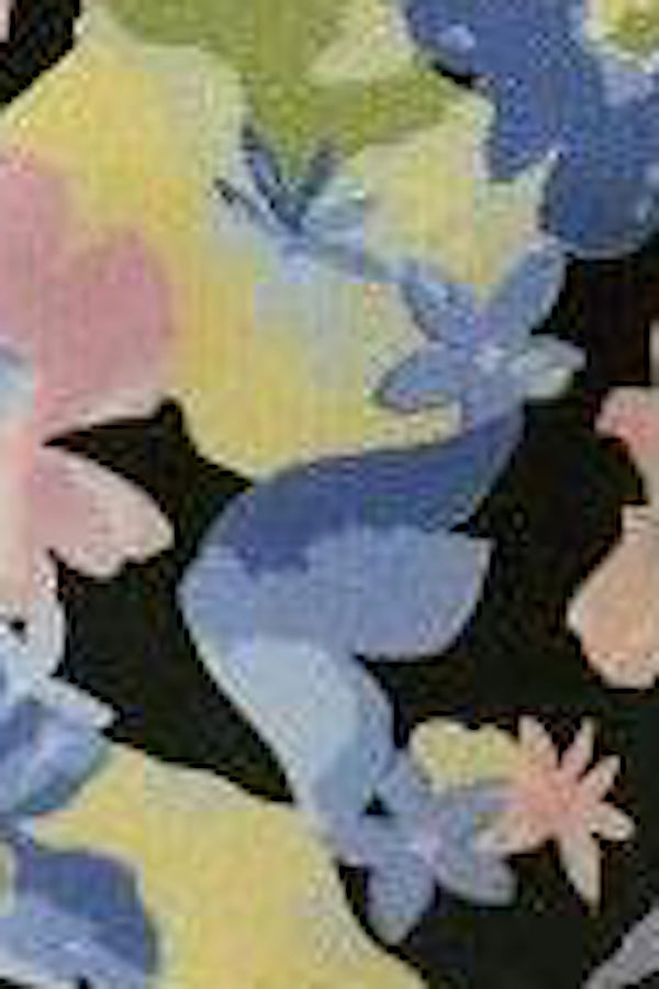 PULL COL BATEAU MOTIF FLORAL BLACK 8010 BLACK