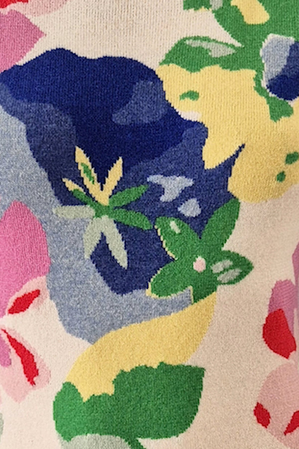 PULL COL BATEAU MOTIF FLORAL WHITE 8001 WHITE