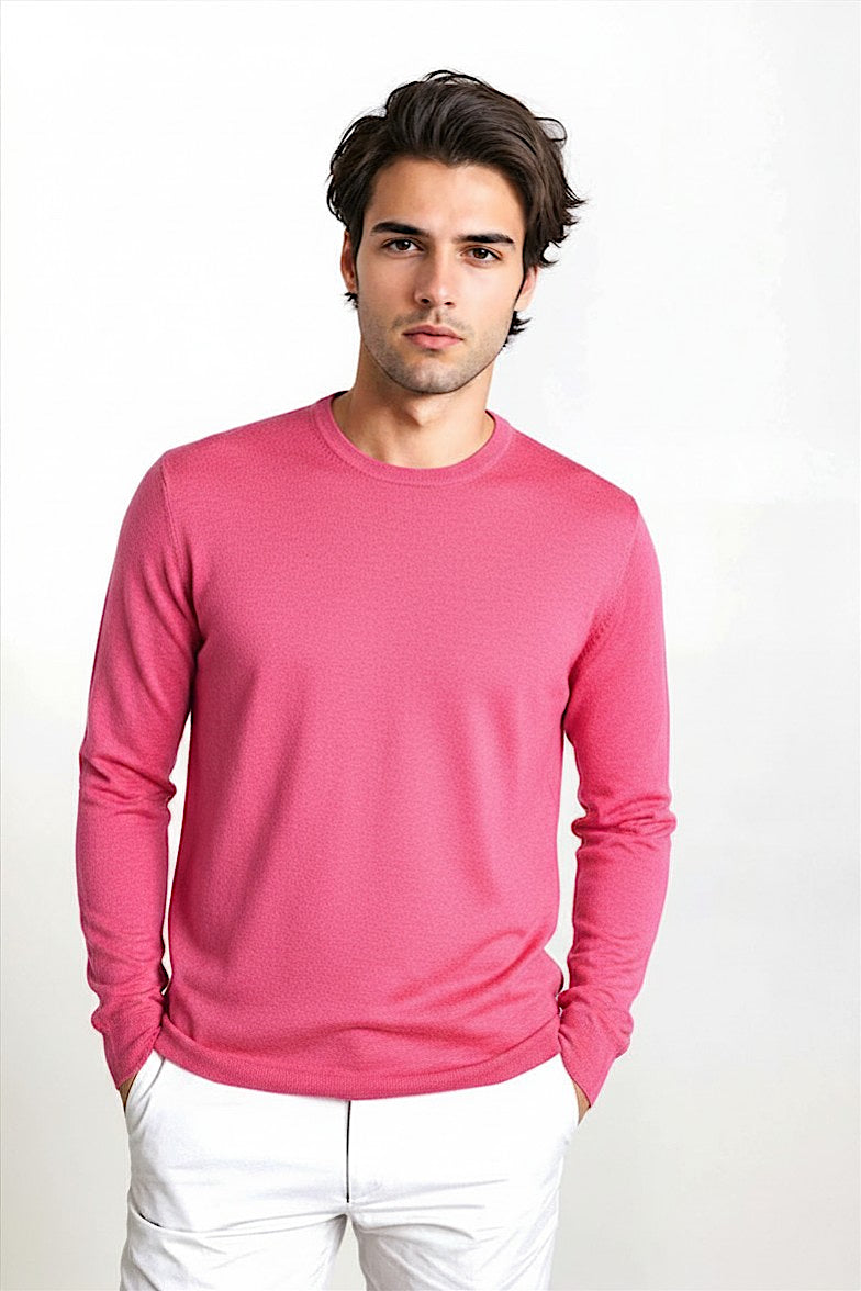 PULL COL ROND CACHEM-SOIE UNI BUBBLE GUM 5058S BUBBLE GUM