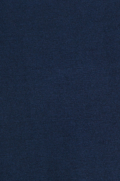 PULL COL ROND CACHEM-SOIE UNI NAVY 51894 NAVY