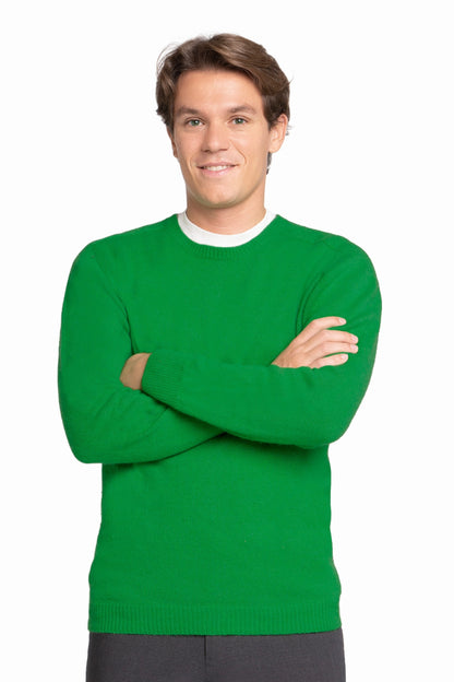 PULL COL ROND CACHEMIRE 3-FILS GREEN 22569 GREEN