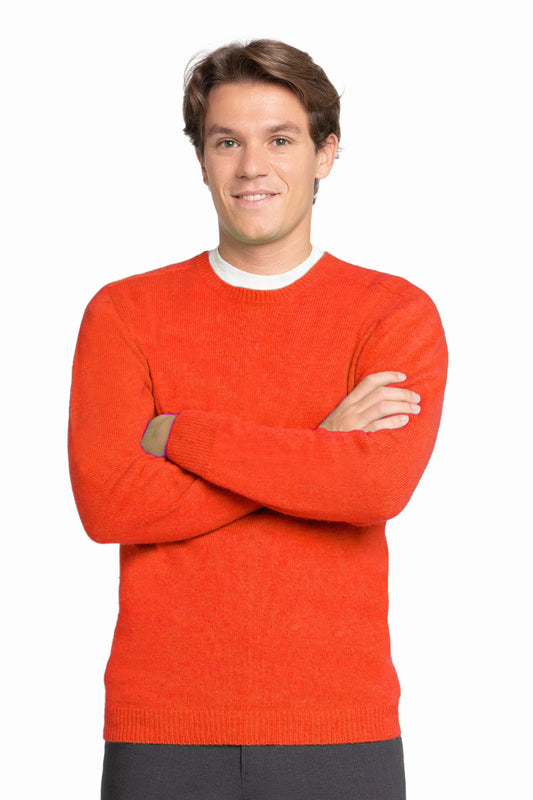 PULL COL ROND CACHEMIRE 3-FILS ORANGE 22078 ORANGE