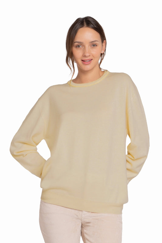 PULL COL ROND CACHEMIRE BEIGE 120 BEIGE