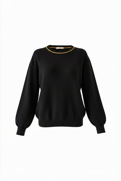PULL COL ROND CACHEMIRE BLACK 400002 BLACK