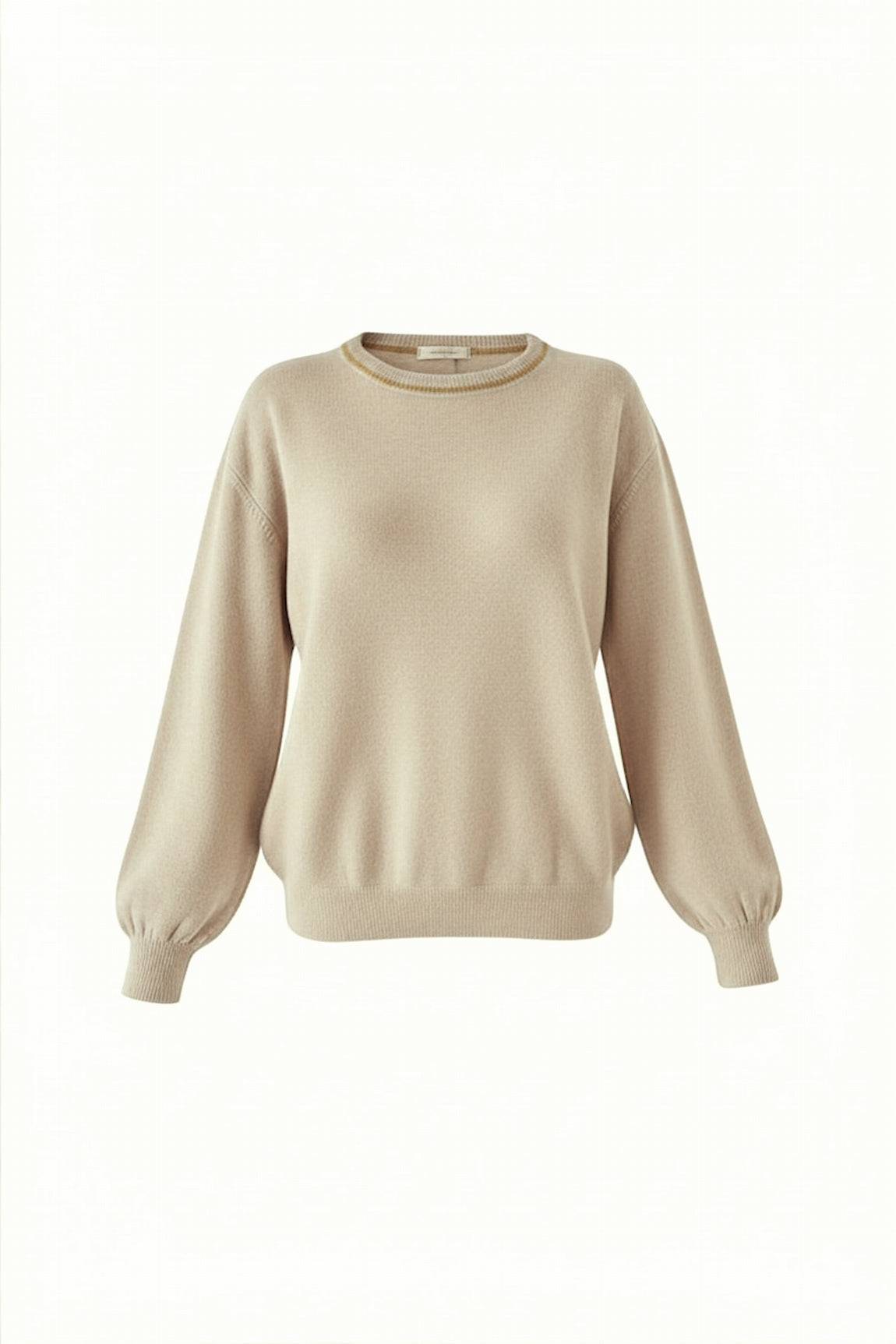 PULL COL ROND CACHEMIRE CREAM C058 CREAM