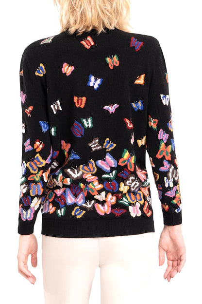 PULL COL ROULÉ CACHEM. BRODÉ BLACK