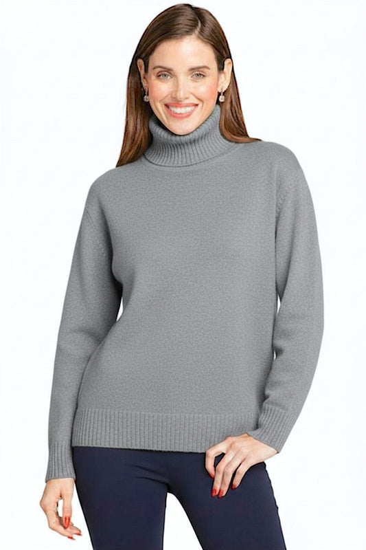PULL COL ROULÉ CACHEMIRE MED. GREY 629W MED. GREY