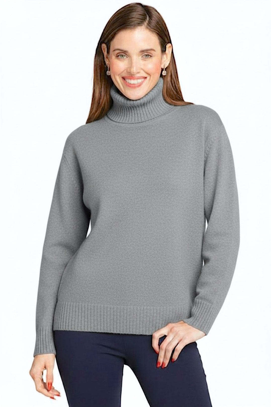 PULL COL ROULÉ CACHEMIRE MED. GREY 629W MED. GREY