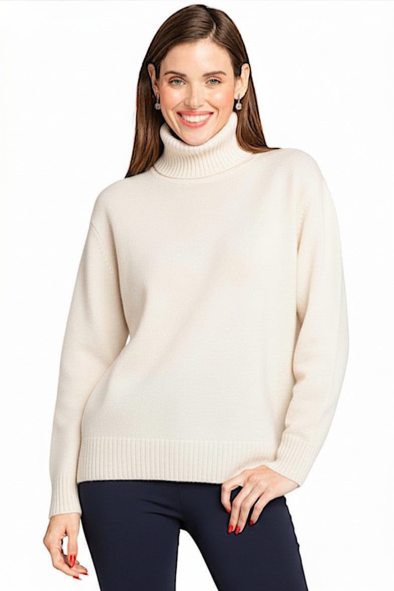 PULL COL ROULÉ CACHEMIRE WHITE 8001 WHITE