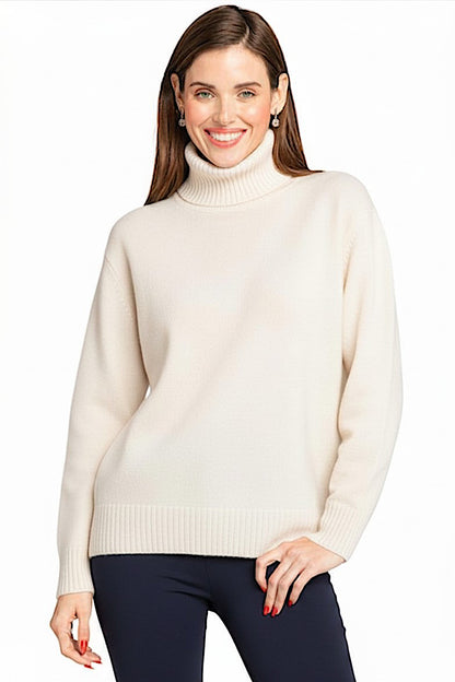 PULL COL ROULÉ CACHEMIRE WHITE 8001 WHITE