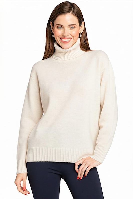 PULL COL ROULÉ CACHEMIRE WHITE 8001 WHITE