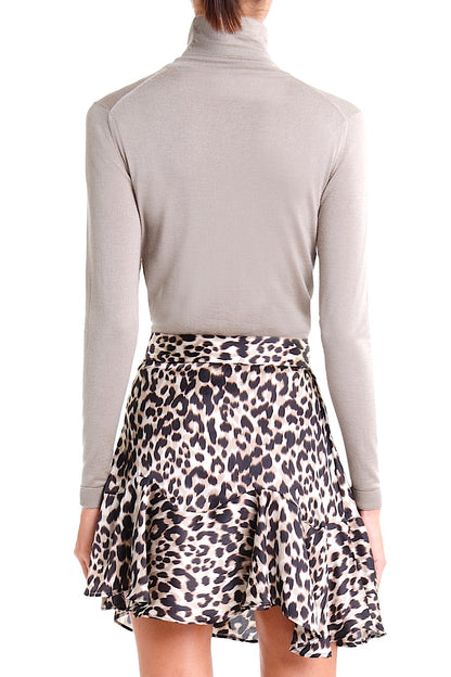 PULL COL ROULÉ FIN UNI BLUE