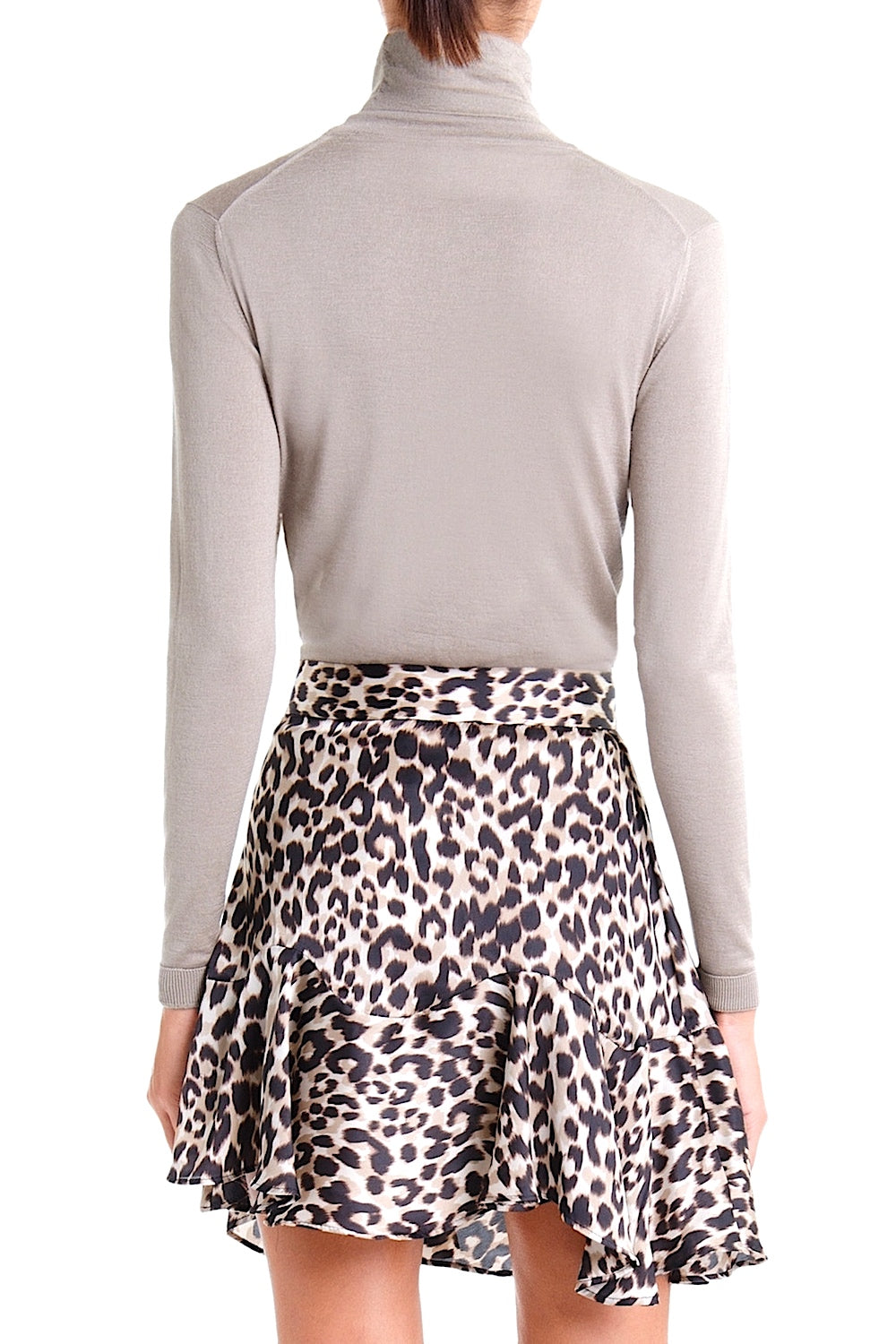 PULL COL ROULÉ FIN UNI BLUE