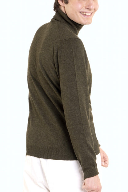 PULL COL ROULÉ HOMME CACHEMIRE BROWN